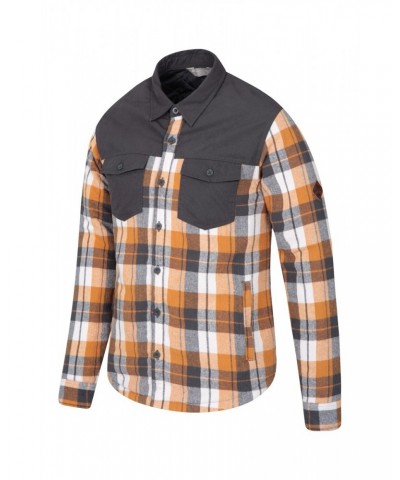 Flannel Insulated Mens Shacket Mustard $23.32 Tops