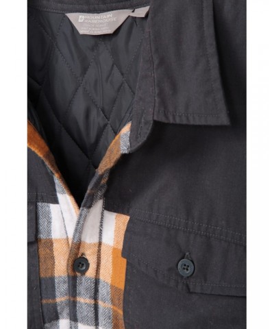 Flannel Insulated Mens Shacket Mustard $23.32 Tops