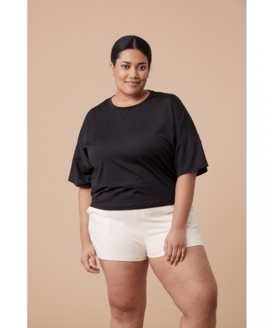 Shadow Womens Crop Top Black $13.75 Tops