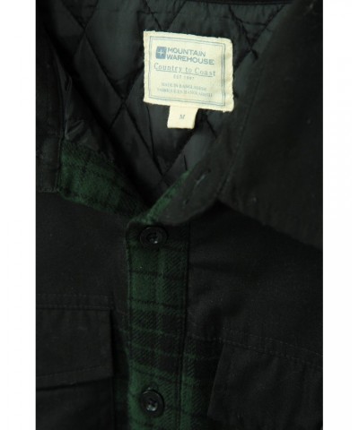 Flannel Insulated Mens Shacket Black $29.67 Jackets
