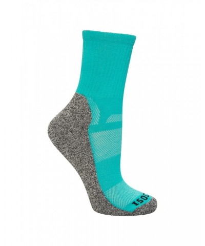IsoCool Womens Trekker Quarter Length Socks Teal $11.79 Accessories
