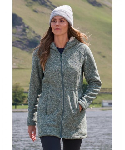 Mallaig Womens Longline Fleece Jacket Light Khaki $28.08 Fleece