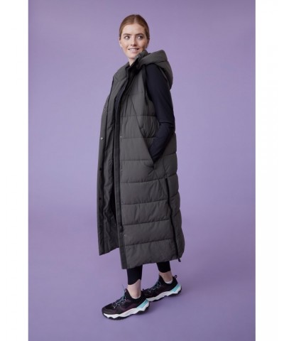 Comfort Zone Womens Longline Vest Khaki $28.00 Jackets
