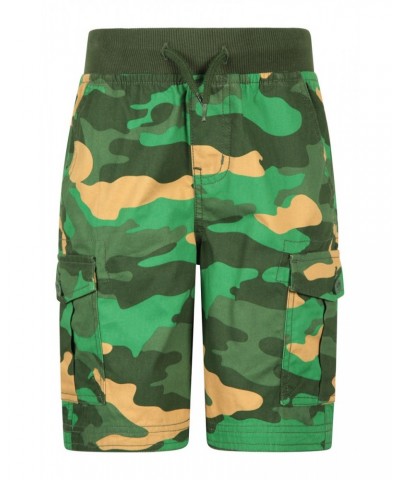 Pull-On Kids Camo Cargo Shorts Green $11.59 Pants