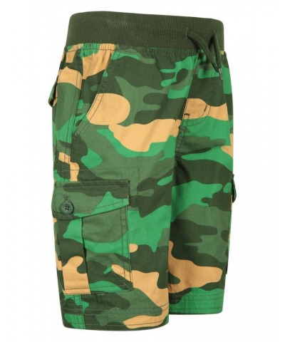 Pull-On Kids Camo Cargo Shorts Green $11.59 Pants