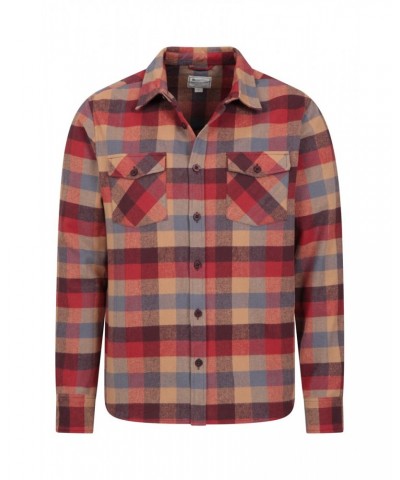 Track Mens Heavy Flannel Shirt Red $13.20 Tops