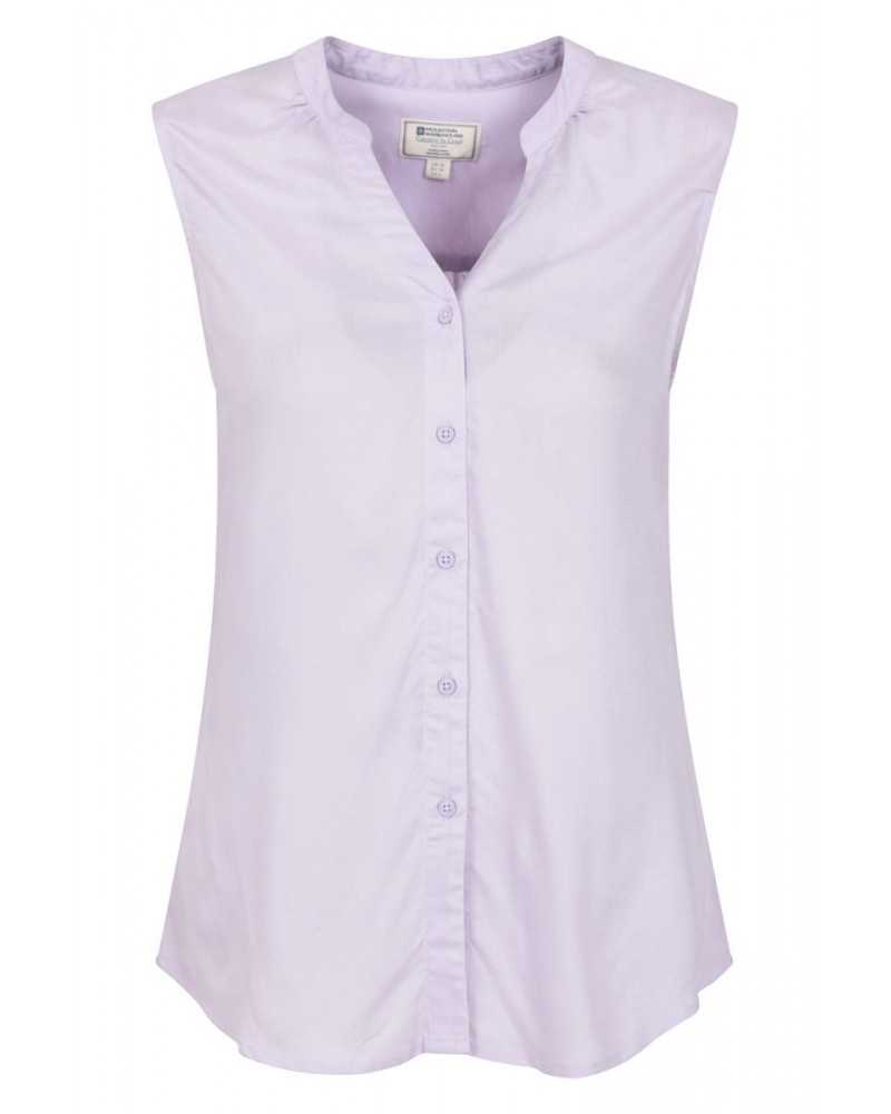 Amalfi Womens Sleeveless Shirt Lilac $12.50 Tops