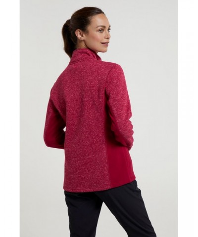 Idris Womens Panelled Fleece Jacket Fuchsia $30.73 Fleece