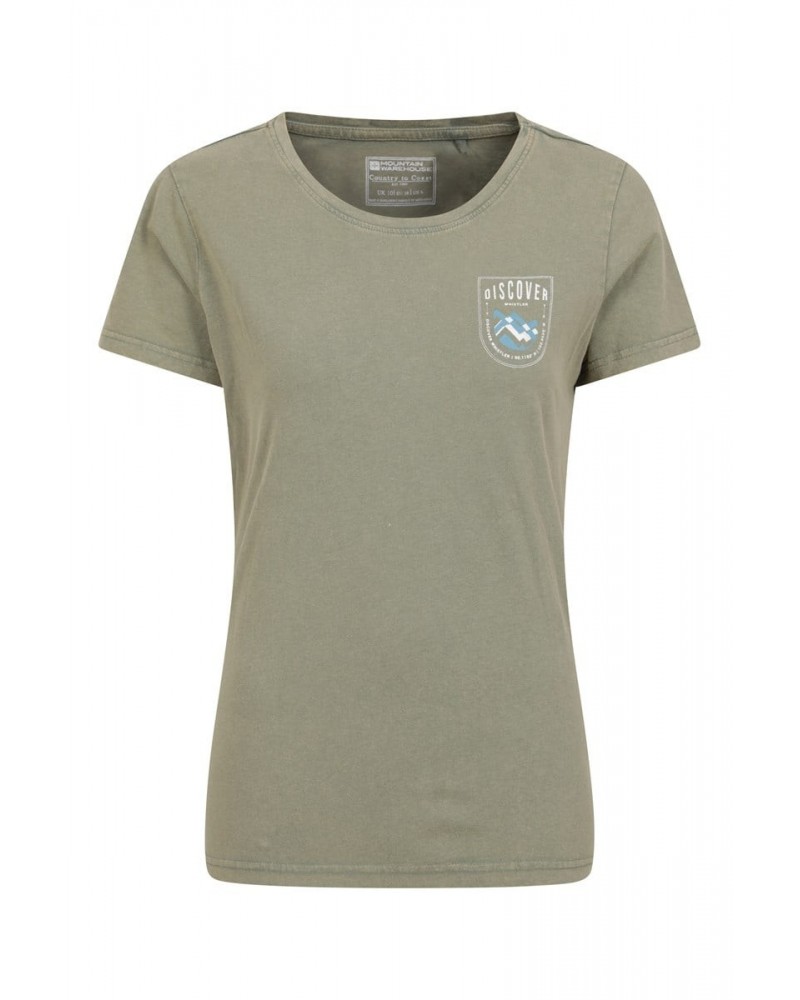Discover Whistler Organic Women's T-Shirt Khaki $17.09 Tops
