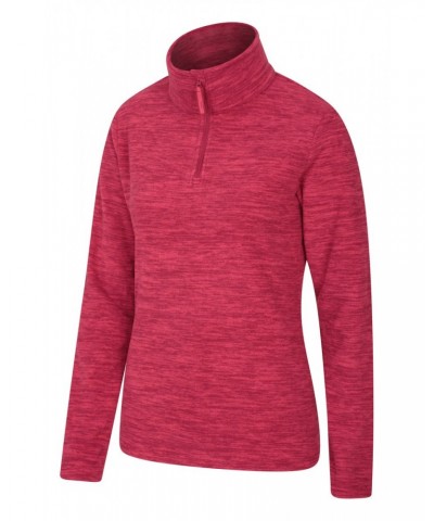 Snowdon Melange Womens Half-Zip Fleece Dark Red $13.49 Fleece
