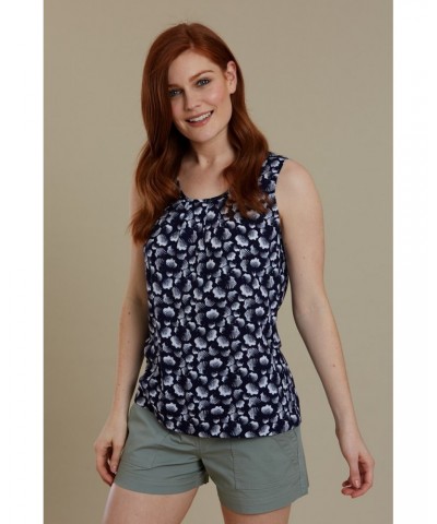 Orchid Printed Womens Tank Top Navy $12.31 Tops