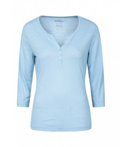 Paphos Womens Quick-Dry UV Button Top Pale Blue $17.15 Tops