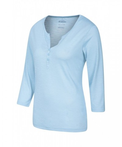 Paphos Womens Quick-Dry UV Button Top Pale Blue $17.15 Tops