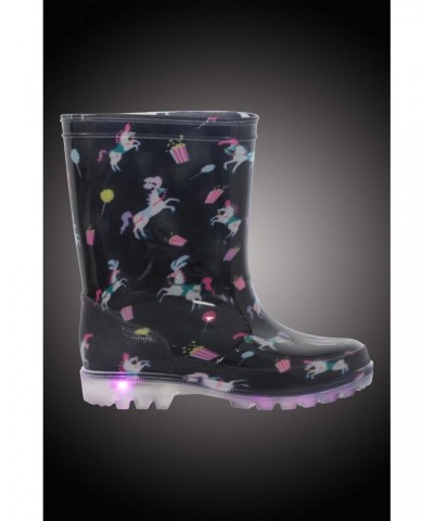 Splash Junior Flashing Lights Rain Boots Fuchsia $14.74 Footwear