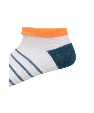 Striped Kids Sneaker Socks Multipack Lime $7.64 Accessories
