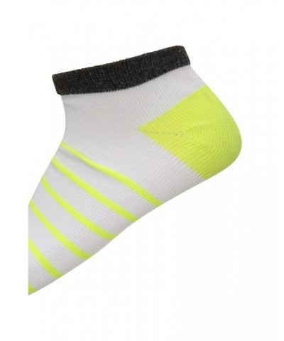Striped Kids Sneaker Socks Multipack Lime $7.64 Accessories