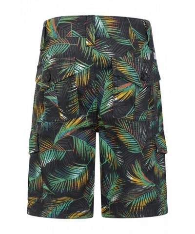 Printed Leaf Kids Cargo Shorts Green $12.31 Pants