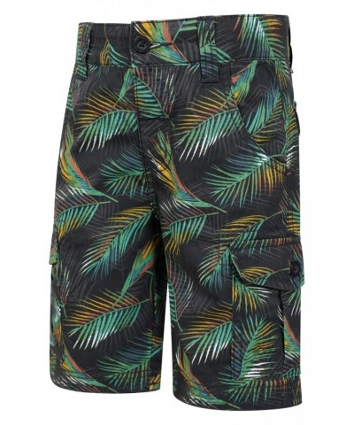 Printed Leaf Kids Cargo Shorts Green $12.31 Pants