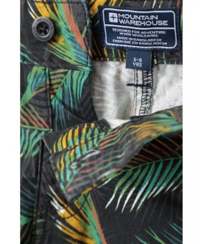 Printed Leaf Kids Cargo Shorts Green $12.31 Pants