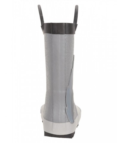 Kids Short Character Handle Rain Boots Grey $13.49 Footwear