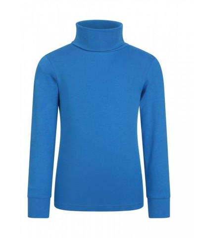 Meribel Kids Cotton Turtle Neck Top Cobalt $10.79 Base Layers