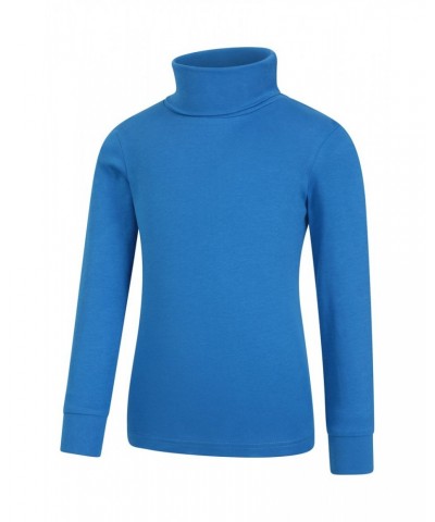 Meribel Kids Cotton Turtle Neck Top Cobalt $10.79 Base Layers