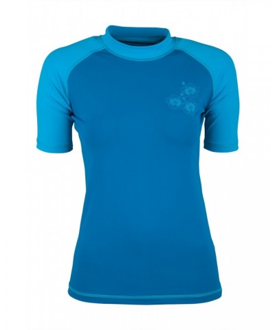 Womens UV Rash Guard Blue $17.81 Swimwear