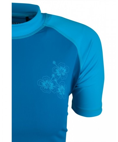 Womens UV Rash Guard Blue $17.81 Swimwear