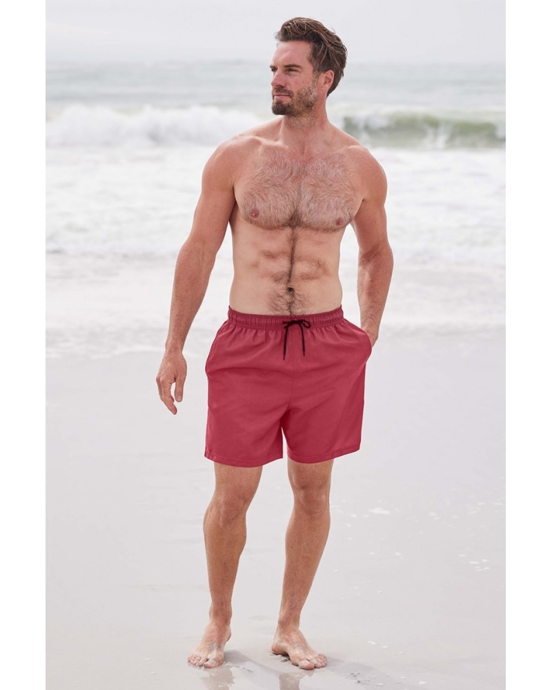 Aruba Mens Swim Shorts Dark Burgundy $15.89 Pants