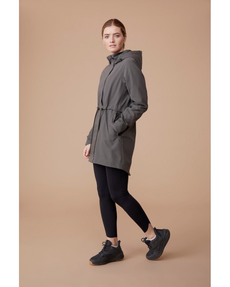 Dipali Womens Coat Dark Khaki $37.05 Jackets