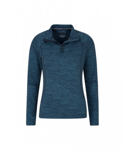 Bend And Stretch Womens Half-Zip Midlayer Blue $15.51 Active