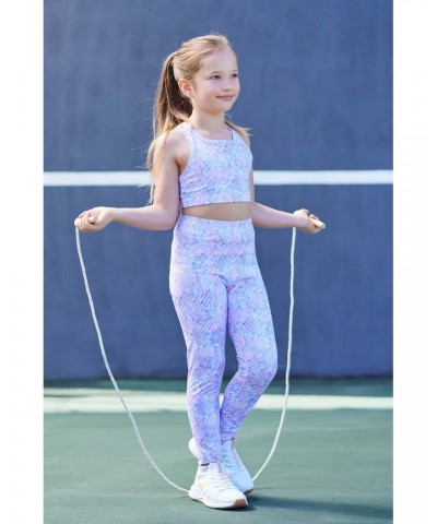 Kids Dance Crop Top & Leggings Set Purple $15.18 Active