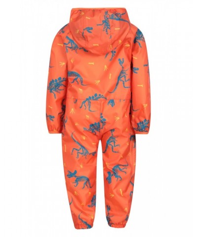 Printed Toddler Recycled Waterproof Rain Suit Orange $17.15 Babywear