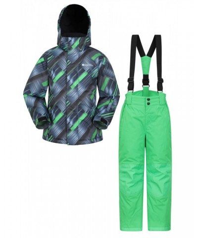 Kids Printed Ski Jacket & Pant Set Dark Green $27.95 Jackets