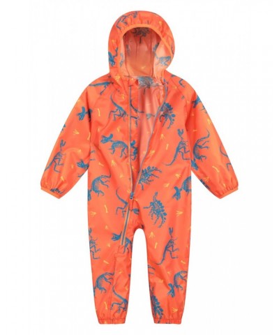 Printed Toddler Recycled Waterproof Rain Suit Orange $17.15 Babywear