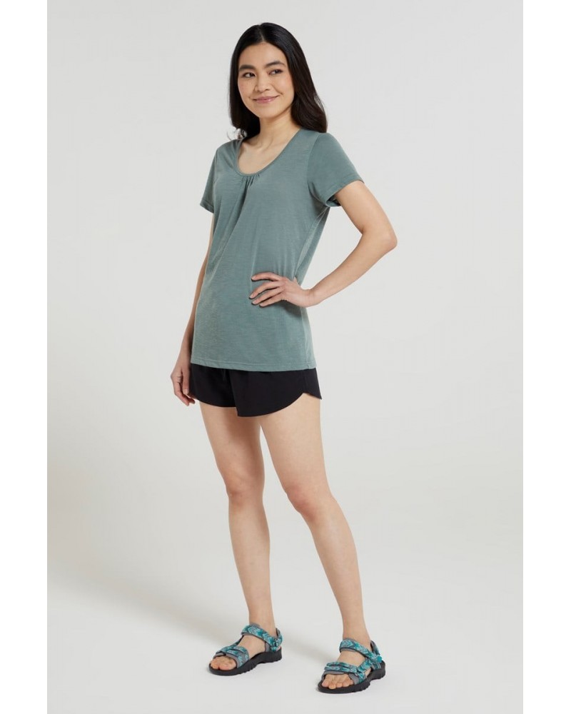 Agra Quick-Dry Womens T-Shirt Khaki $14.49 Tops