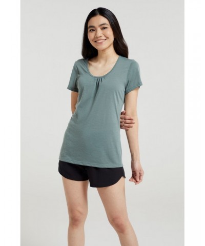 Agra Quick-Dry Womens T-Shirt Khaki $14.49 Tops