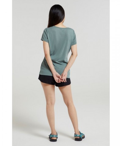 Agra Quick-Dry Womens T-Shirt Khaki $14.49 Tops