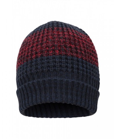 Two-Tone Melange Mens Thermal Beanie Navy $13.49 Ski