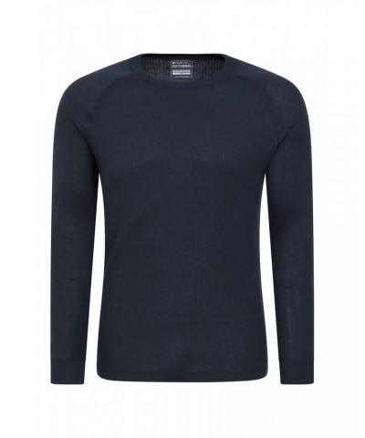 Talus Mens Long Sleeved Round Neck Top Navy $12.18 Thermals