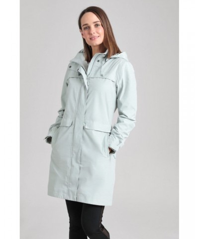Cloud Burst Textured Womens Waterproof Jacket Light Grey $48.59 Jackets