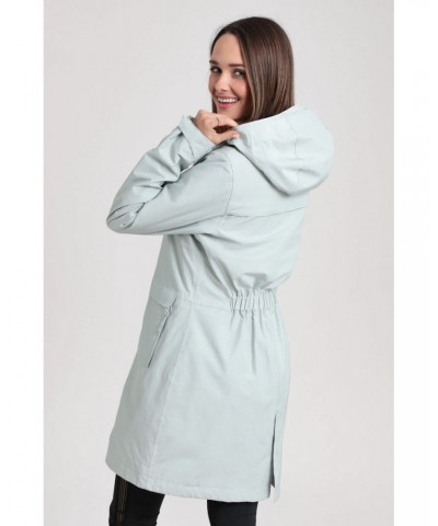 Cloud Burst Textured Womens Waterproof Jacket Light Grey $48.59 Jackets