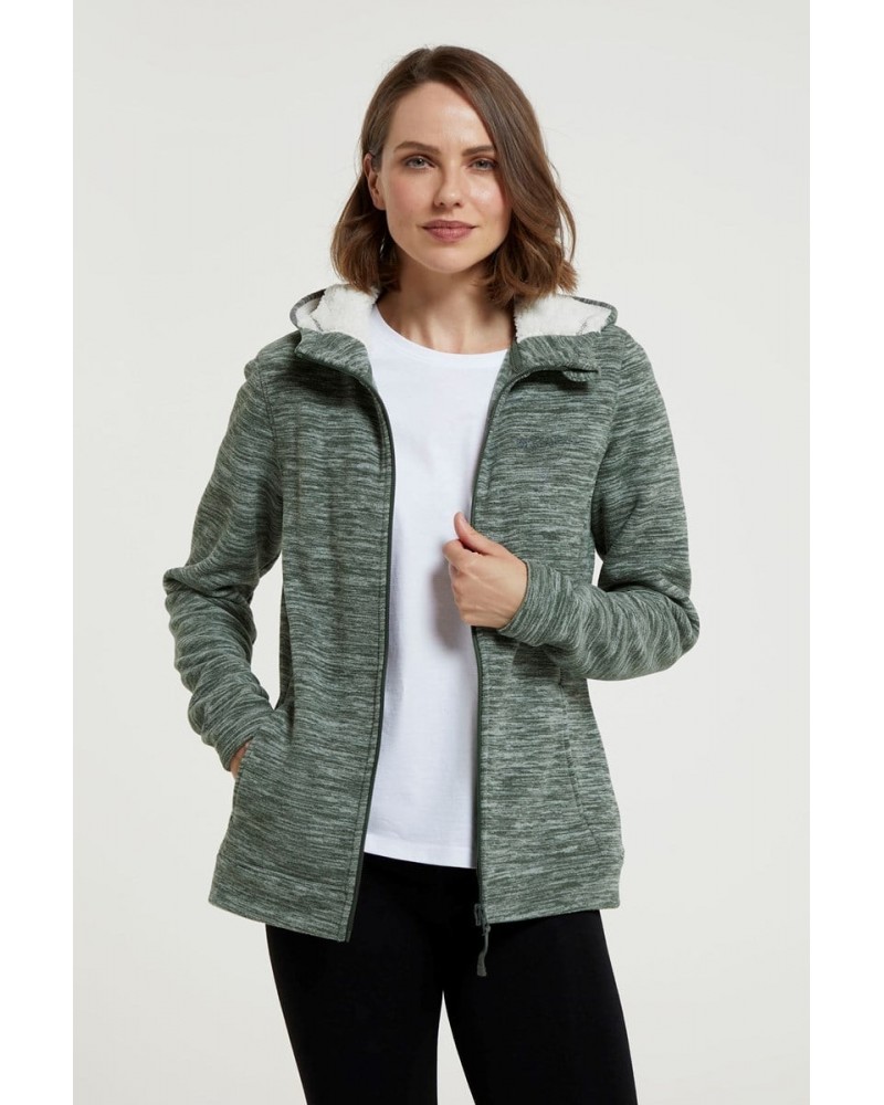 Snowdonia Womens Fleece Hoodie Khaki $17.84 Fleece