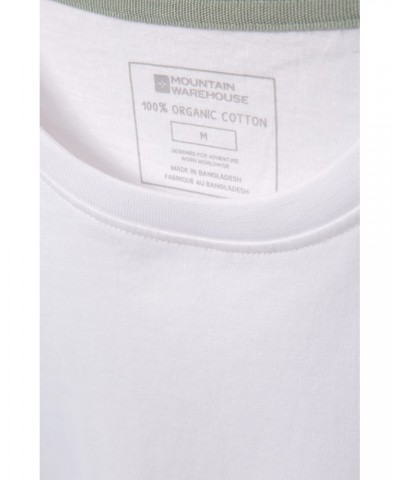 Eden Mens Organic T-Shirt White $12.74 Tops