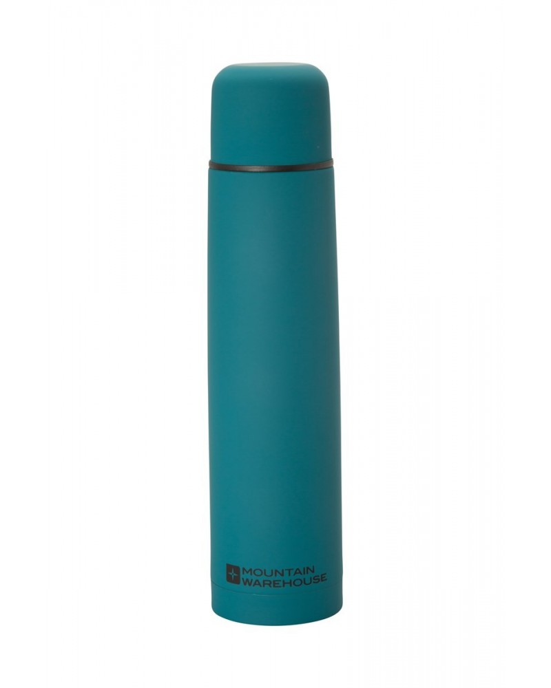 Double Walled Rubber Finish Flask - 1L Teal $15.11 Water Bottles