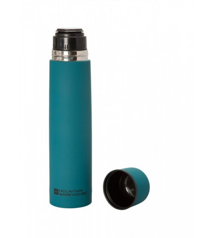 Double Walled Rubber Finish Flask - 1L Teal $15.11 Water Bottles