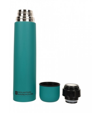 Double Walled Rubber Finish Flask - 1L Teal $15.11 Water Bottles