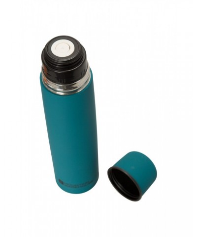 Double Walled Rubber Finish Flask - 1L Teal $15.11 Water Bottles