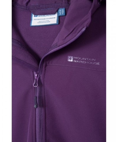 Exodus Womens Water Resistant Softshell Jacket Dark Purple $35.00 Jackets