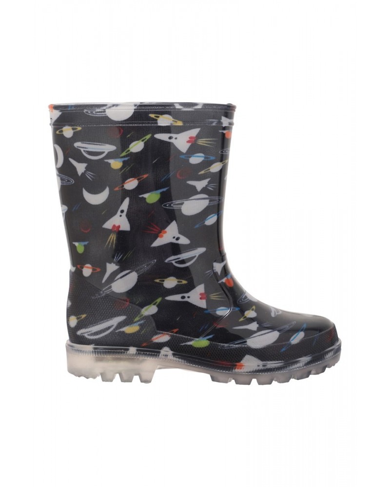 Splash Junior Flashing Lights Rain Boots Yellow $14.49 Footwear